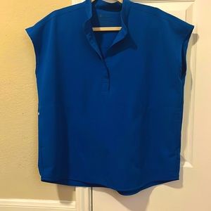 Figs Rafaela Overseized Scrubs Top Royal Blue Medium